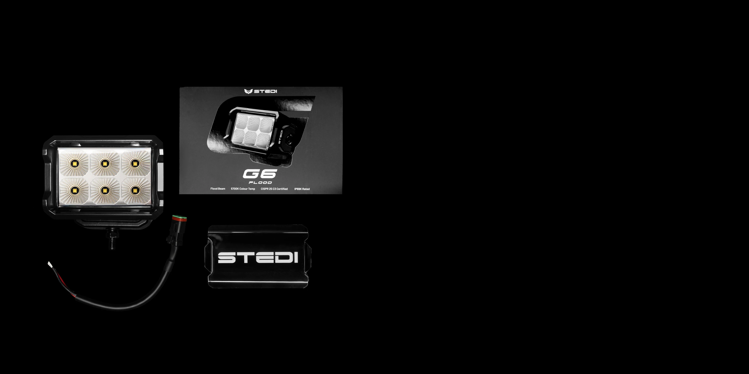 STEDI G6 Black Flood Work Light